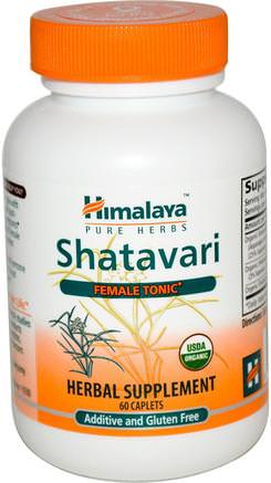 Shatavari, Female Tonic, 60 Caplets by Himalaya Herbal Healthcare-Hälsa, Kvinnor, Klimakteriet, Örter, Shatavari