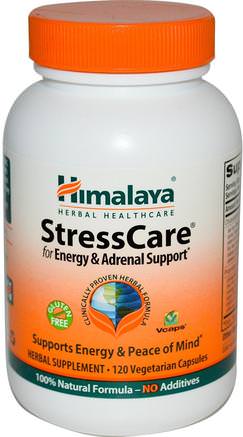 StressCare, 120 Vegetarian Capsules by Himalaya Herbal Healthcare-Kosttillskott, Binjur, Energi
