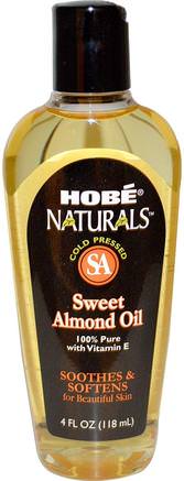 Naturals, Sweet Almond Oil, 4 fl oz (118 ml) by Hobe Labs-Hälsa, Hud, Mandelolja, Massageolja