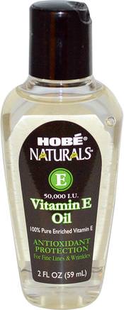 Naturals, Vitamin E Oil, 50.000 IU, 2 fl oz (59 ml) by Hobe Labs-Hälsa, Hud, Massageolja, Vitaminer, Vitamin E, Vitamin E-Vätska