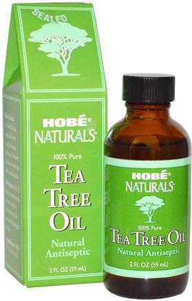 Tea Tree Oil, 2 fl oz (59 ml) by Hobe Labs-Bad, Skönhet, Aromterapi Eteriska Oljor, Tea Tree Olja