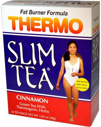Thermo Slim Tea, Fat Burner Formula, Cinnamon, 24 Tea Bags, 1.69 oz (48 g) by Hobe Labs-Hälsa, Kost, Viktminskning