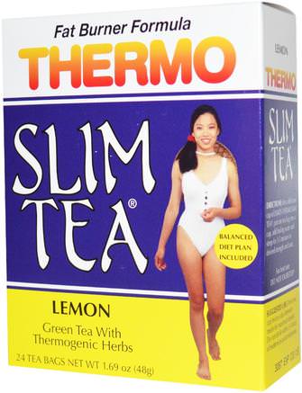 Thermo Slim Tea, Lemon, 24 Tea Bags, 1.69 oz (48 g) by Hobe Labs-Hälsa, Kost, Viktminskning