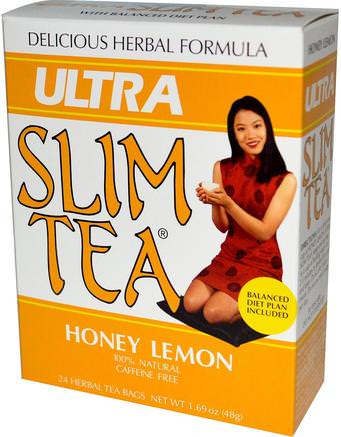 Ultra Slim Tea, Honey Lemon, 24 Herbal Tea Bags, 1.69 oz (48 g) by Hobe Labs-Hälsa, Kost, Mat, Örtte