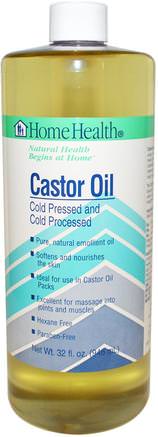 Castor Oil, 32 fl oz (946 ml) by Home Health-Hälsa, Hud, Ricinolja