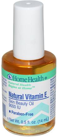 Natural Vitamin E, 0.5 fl oz (14 ml) by Home Health-Hälsa, Hud, Vitamin E Oljekräm, Massageolja