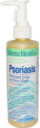 Psoriasis, Medicated Scalp and Body Wash, 8 fl oz (236 ml) by Home Health-Bad, Skönhet, Psoriasis Och Eksem, Duschgel