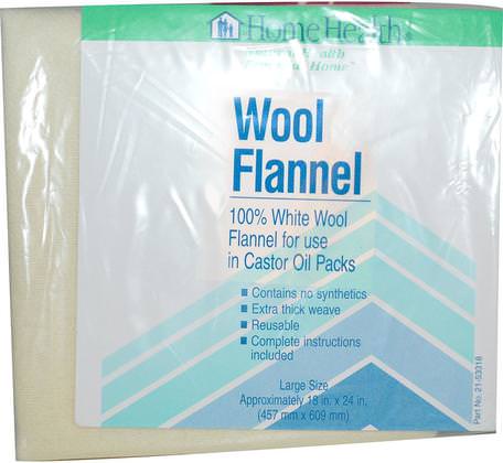 Wool Flannel, Large, 1 Flannel by Home Health-Hälsa, Hud, Ricinolja, Ullflanell Ricinolja