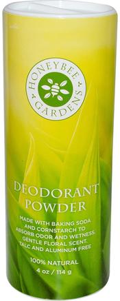 Deodorant Powder, 4 oz (114 g) by Honeybee Gardens-Bad, Skönhet, Deodorantpulver