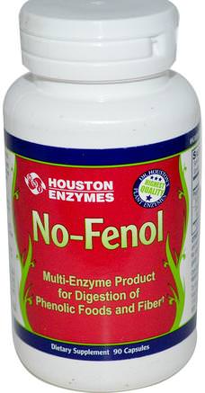 No-Fenol, Multi-Enzyme, 90 Capsules by Houston Enzymes-Kosttillskott, Matsmältningsenzymer