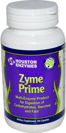 Zyme Prime, Multi-Enzyme, 90 Capsules by Houston Enzymes-Kosttillskott, Matsmältningsenzymer