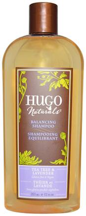Balancing Shampoo, Tea Tree & Lavender, 12 fl oz (355 ml) by Hugo Naturals-Bad, Skönhet, Hår, Hårbotten, Schampo, Balsam