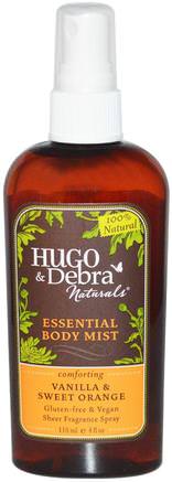 Essential Body Mist, Vanilla & Sweet Orange, 4 fl oz (118 ml) by Hugo Naturals-Bad, Skönhet, Doft Sprayer, Hem, Luftfräschare Deodorizer