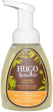 Foaming Hand Soap, Vanilla & Sweet Orange, 8.5 fl oz (251 ml) by Hugo Naturals-Bad, Skönhet, Tvål, Skumbildning