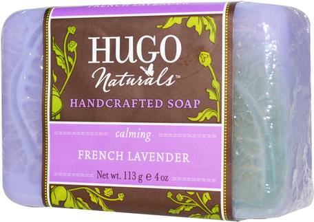 Handcrafted Soap, French Lavender, 4 oz (113 g) by Hugo Naturals-Bad, Skönhet, Tvål