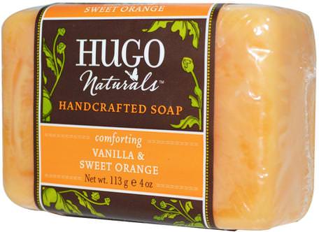 Handcrafted Soap, Vanilla & Sweet Orange, 4 oz (113 g) by Hugo Naturals-Bad, Skönhet, Tvål