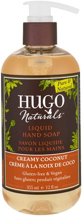 Liquid Hand Soap, Creamy Coconut, 12 fl oz (355 ml) by Hugo Naturals-Bad, Skönhet, Tvål