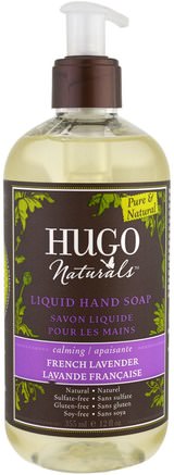 Liquid Hand Soap, French Lavender, 12 fl oz (355 ml) by Hugo Naturals-Bad, Skönhet, Tvål
