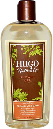 Shower Gel, Creamy Coconut, 12 fl oz (355 ml) by Hugo Naturals-Bad, Skönhet, Duschgel