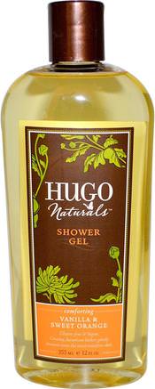 Shower Gel, Vanilla & Sweet Orange, 12 fl oz (355 ml) by Hugo Naturals-Bad, Skönhet, Duschgel