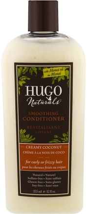 Smoothing Conditioner, Creamy Coconut, 12 fl oz (355 ml) by Hugo Naturals-Bad, Skönhet, Hår, Hårbotten, Schampo, Balsam, Balsam