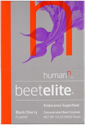 Beetelite, Black Cherry Flavor, 10 Packets, 3.5 oz (100 g) by HumanN-Kosttillskott, Superfoods, Sport