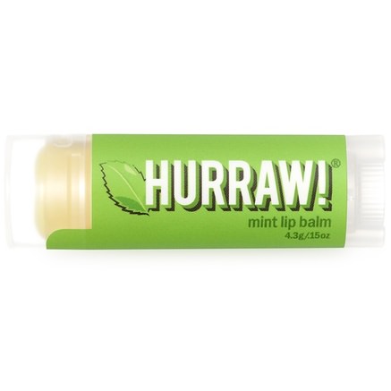 Lip Balm, Mint.15 oz (4.3 g) by Hurraw! Balm-Sverige