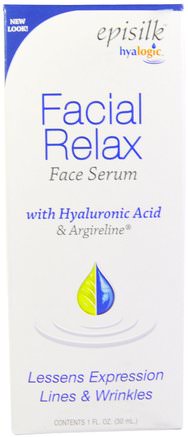 Facial Relax Face Serum, 1 fl oz (30 ml) by Hyalogic Episilk-Hälsa, Hud Serums, Krämer Dag