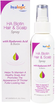 4 fl oz (118 ml) by Hyalogic HA Biotin Hair & Scalp Spray-Bad, Skönhet, Hår, Hårbotten