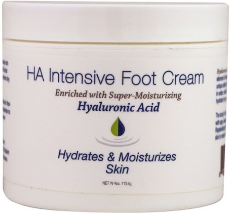 4 oz (113.4 g) by Hyalogic HA Intensive Foot Cream-Bad, Skönhet, Krämer Fot, Hud