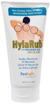 Joint Cream, 6 oz (168 g) by Hyalogic HylaRub-Skönhet, Hyaluronsyrahud, Anti-Åldrande