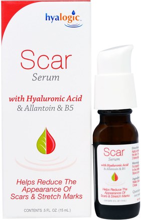 5 fl oz (15 ml) by Hyalogic Scar Serum with Hyaluronic Acid & Allantoin & B5-Skönhet, Ansiktsvård, Krämer Lotioner, Serum, Hälsa, Hud, Sträckmärken Ärr