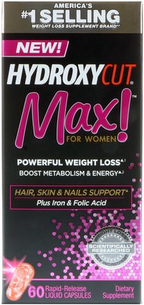 Max! for Women, 60 Rapid-Release Liquid Capsules by Hydroxycut-Sport, Kvinnors Sportprodukter, Hälsa, Kost