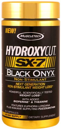 Next Generation Non-Stimulant Weight Loss, SX-7, Black Onyx, 80 Capsules by Hydroxycut-Hälsa, Energi, Sport