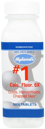 #1 Calc. Fluor. 6X, 1000 Tablets by Hylands-Kosttillskott, Homeopati, Hälsa