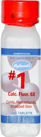 #1 Calc. Fluor. 6X, 500 Tablets by Hylands-Kosttillskott, Homeopati, Hälsa