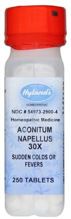 Aconitum Napellus 30X, 250 Tablets by Hylands-Hälsa, Kall Influensa Och Virus, Kall Och Influensa, Kosttillskott, Homeopati Hosta Kyla Och Influensa