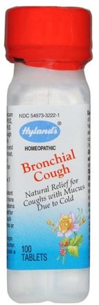 Bronchial Cough, 100 Tablets by Hylands-Hälsa, Kall Influensa Och Viral, Kall Och Influensa, Lung Och Bronkial