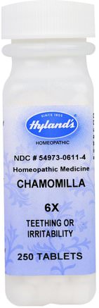 Chamomilla 6X, 250 Tablets by Hylands-Barns Hälsa, Barnsjukdomar