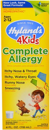 Complete Allergy 4 Kids, 4 fl oz (118 ml) by Hylands-Hälsa, Allergier, Allergi, Barns Hälsa, Kosttillskott Barn