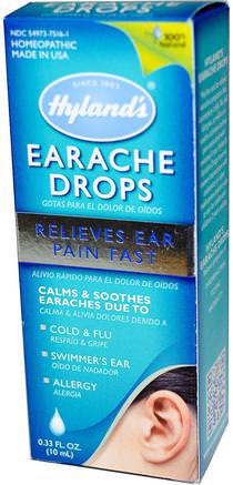 Earache Drops, 0.33 fl oz (10 ml) by Hylands-Hälsa, Anti Smärta