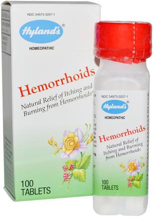 Hemorrhoids, 100 Tablets by Hylands-Kosttillskott, Homeopati, Hälsa