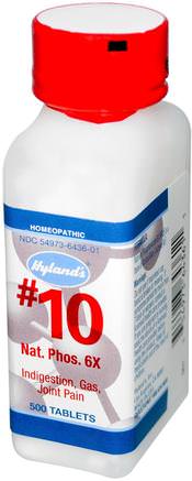 #10 Nat. Phos. 6X, 500 Tablets by Hylands-Kosttillskott, Homeopati, Ben, Osteoporos, Gemensam Hälsa