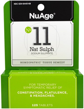 NuAge, No 11 Nat Sulph, Sodium Sulphate, 125 Tablets by Hylands-Hälsa, Förstoppning