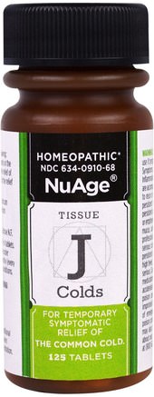 NuAge, Tissue J Colds, 125 Tablets by Hylands-Hälsa, Kall Influensa Och Virus, Kall Och Influensa, Kosttillskott, Homeopati Hosta Kyla Och Influensa