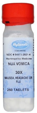 Nux Vomica 30X, 250 Tablets by Hylands-Kosttillskott, Homeopati, Nux Vomica