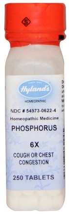Phosphorus 6X, 250 Tablets by Hylands-Hälsa, Kall Influensa Och Virus, Kall Och Influensa, Kosttillskott, Homeopati Hosta Kyla Och Influensa
