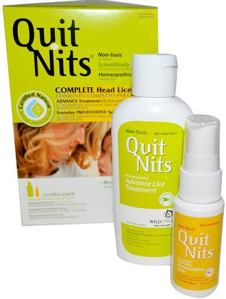 Quit Nits, Complete Head Lice Kit, 4 Piece Kit by Hylands-Bad, Skönhet, Hår, Hårbotten, Hälsa