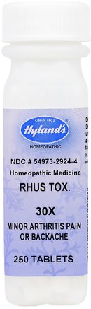 Rhus Tox. 30X, 250 Tablets by Hylands-Hälsa, Artrit, Anti Smärta