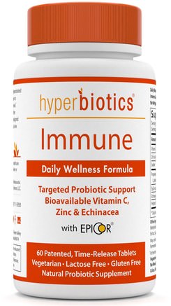 Immune, Daily Wellness Formula, 60 Time-Release Tablets by Hyperbiotics-Kosttillskott, Probiotika, Stabiliserat Probiotika, Hälsa, Kall Influensa Och Virus, Immunsystem